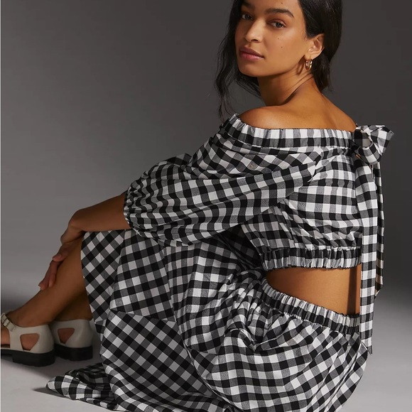 maeve gingham skirt set
